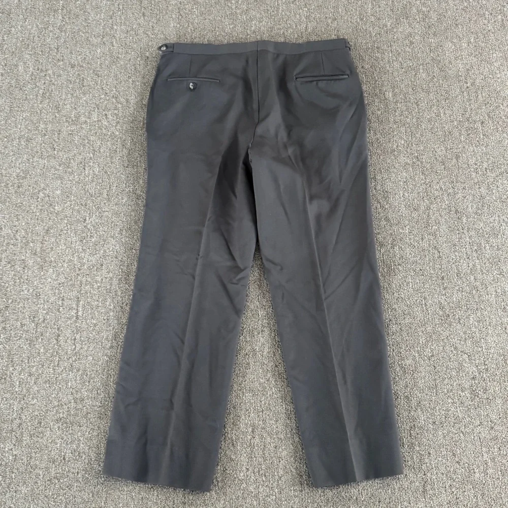 Hart Schaffner & Marx Gurka Tab Virgin Wool Dress‎ Pants Men 38x29.5 Gray